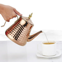 Copper Hammered Teapot with Infuser