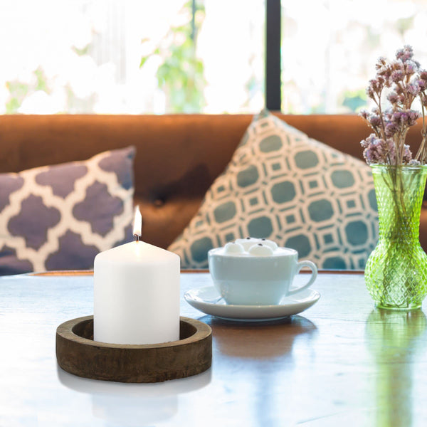 White Pillar Candles (Set of 6)