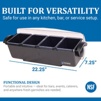 Black Garnish Tray with Dome