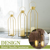 Gold Farmhouse Lanterns (Set of 3)