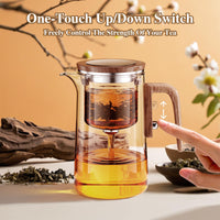Glass Teapot with Infuser Brown