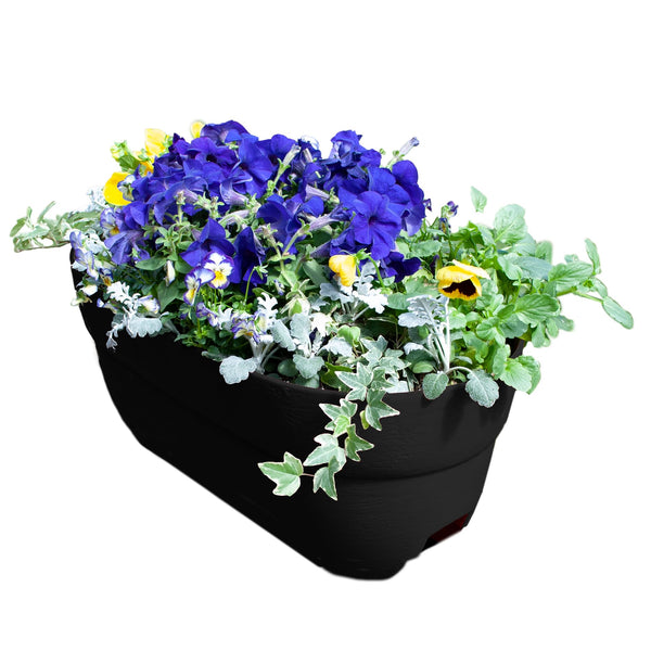 Charcoal Railing Planter