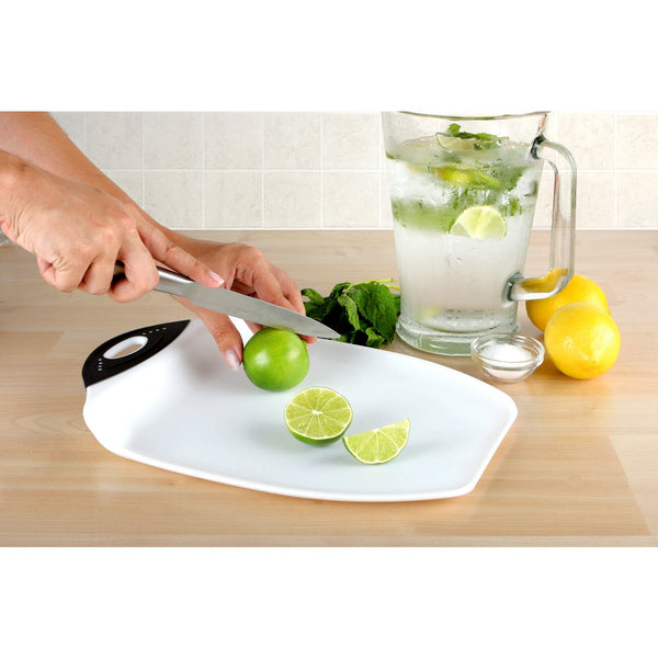 White Chop & Scoop Cutting Board