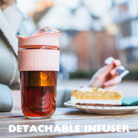 Red Glass Travel Tea Mug