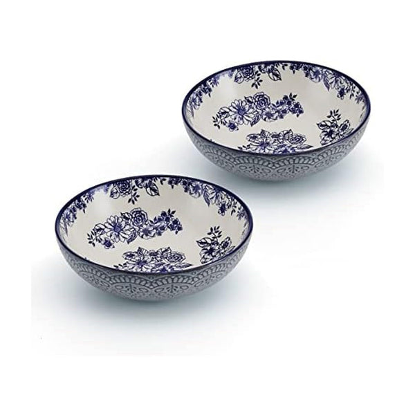 Blue Floral Pasta Bowls (Set of 2)