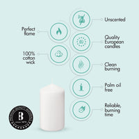 White Pillar Candles (Set of 20)
