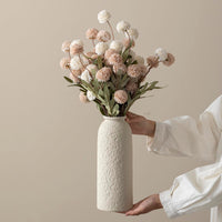 Beige Textured Ceramic Vases (Set of 3)