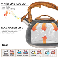 Gray Whistling Tea Kettle