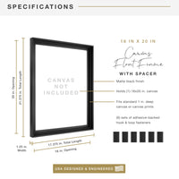Black Canvas Float Frame