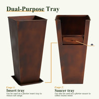 Bronze Metal Planters (Set of 2)