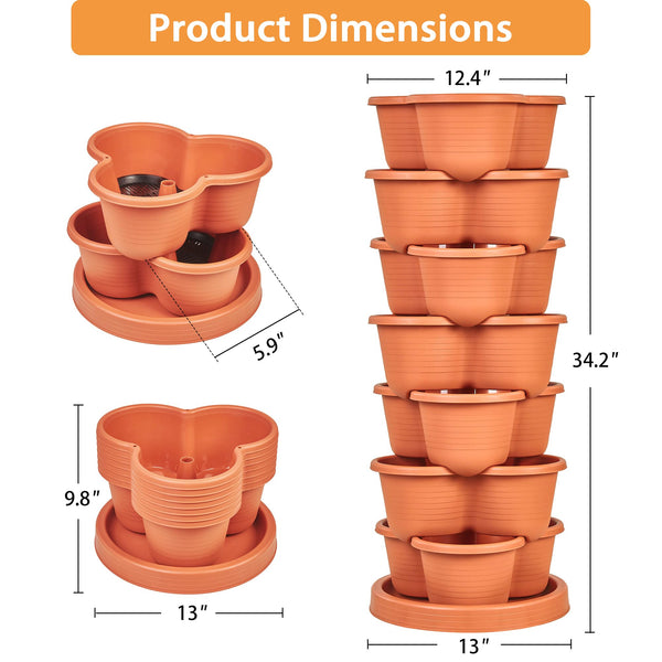 Red Vertical Garden Planter