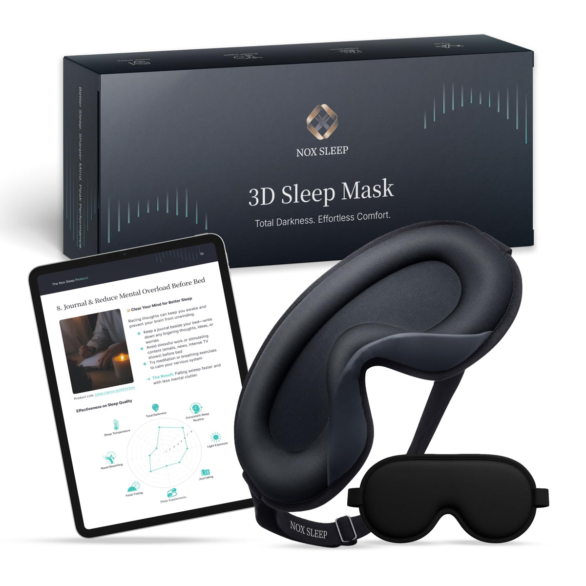 Black Ice Silk Sleep Mask