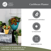 Black Rolled-Rim Planter