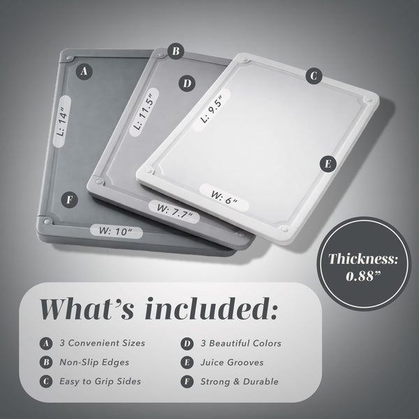 Grey Cutting Boards (Set of 3)