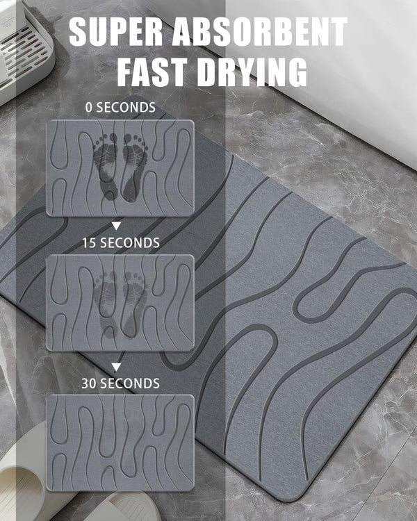Grey Stone Bath Mat