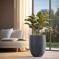 Charcoal Bullet Concrete Planter