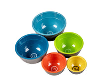 Two-Tone Melamine Pinch Bowls (Set of 5)