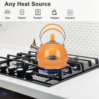 Orange Whistling Tea Kettle