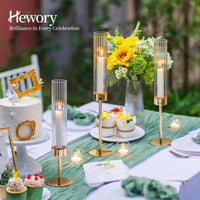 Gold Taper Candlestick Holders (Set of 12)