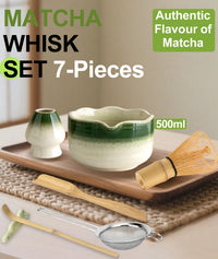 Green Ceramic Matcha Set (Set of 7)