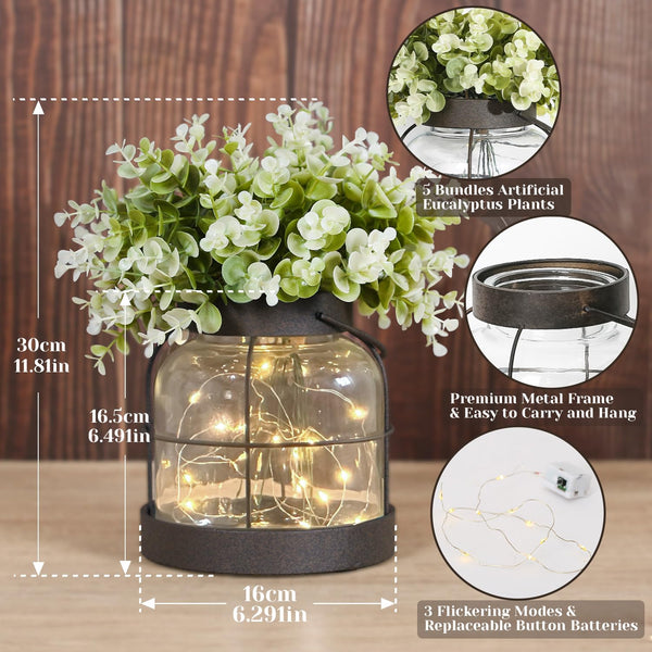 Vintage Glass Lantern Vase