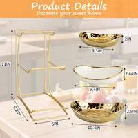 Gold Three-Tier Fruit Stand