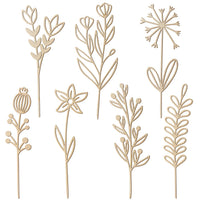 Wooden Wildflower Wall Decor (Set of 7)