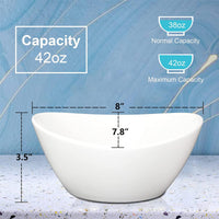 White Ceramic Soup Bowls (Set of 4)