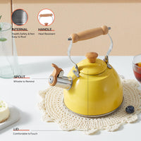 Yellow Whistling Tea Kettle