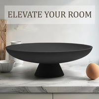 Black Pedestal Fruit Bowl