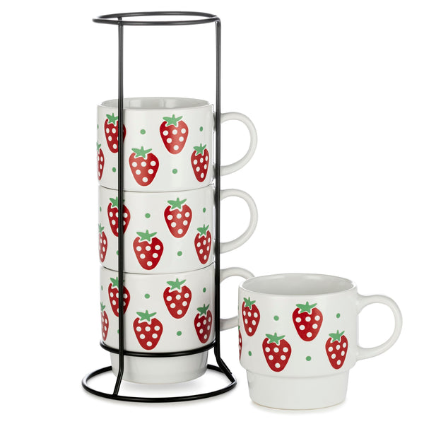 Strawberry Coffee Mugs (Set of 4)