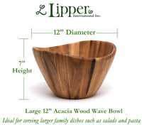 Acacia Wavy Serving Bowl