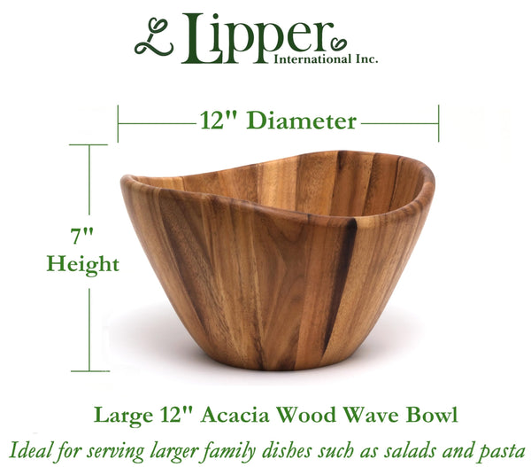 Acacia Wavy Serving Bowl