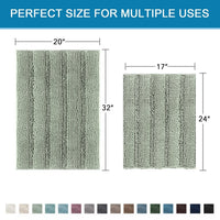 Sage Chenille Bath Rug (Set of 2)