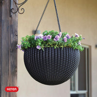 Graphite Hanging Planters (Set of 2)