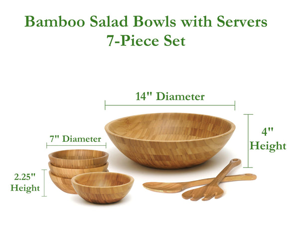 Bamboo Salad Bowl Set (Set of 7)
