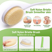 Long-Handle Loofah Bath Brush