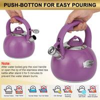 Purple Whistling Tea Kettle