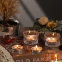 Clear Glass Tealight Holders (Set of 24)
