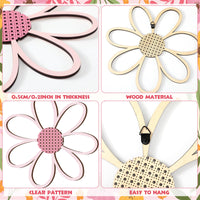 Purple Daisy Wall Decor (Set of 6)