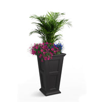 Black Self-Watering Square Planter