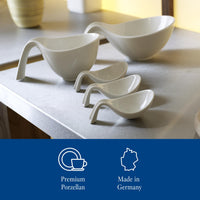 White Salad Bowl with Handle