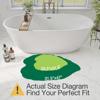 Green Monstera Bath Mat