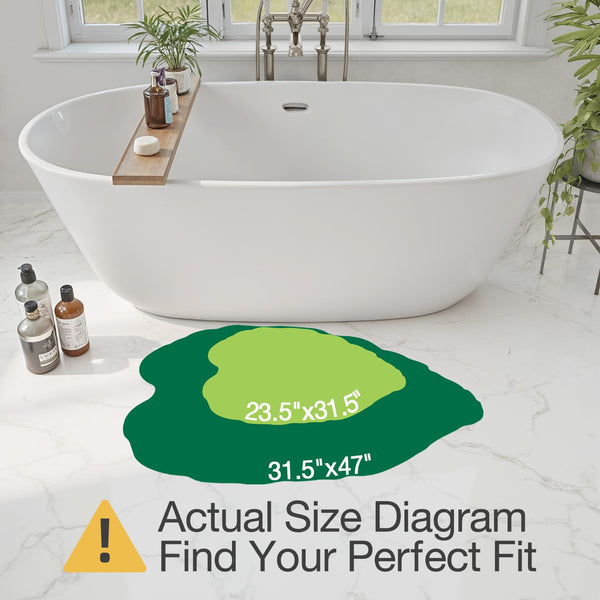 Green Monstera Bath Mat