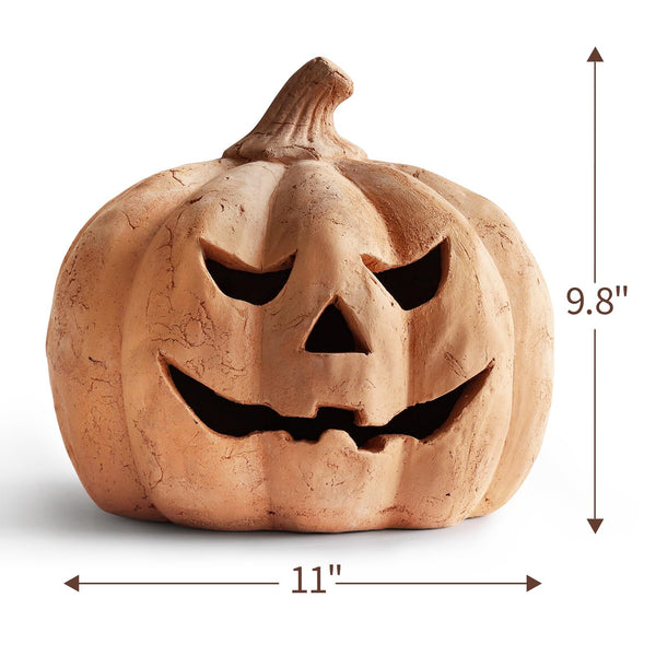 Terracotta Pumpkin Lantern