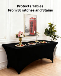 Black Fitted Tablecloths (Set of 10)