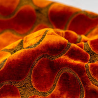 Orange Wavy Velvet Pillow Cover
