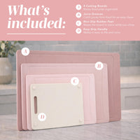 Pink Cutting Boards (Set of 4)