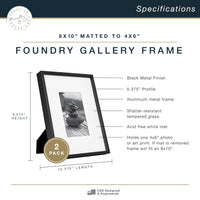 Black Metal Photo Frame (Set of 2)