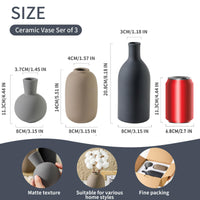 Pampas Ceramic Vases (Set of 3)